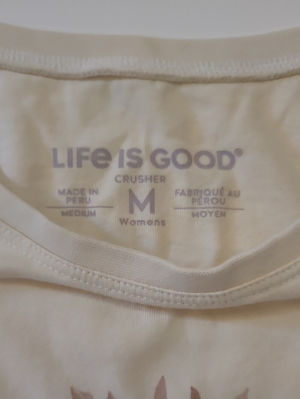 Life Is Good Womens Medium Lavender and Cream Graphic Tank Top Duo - Picture 6 of 6